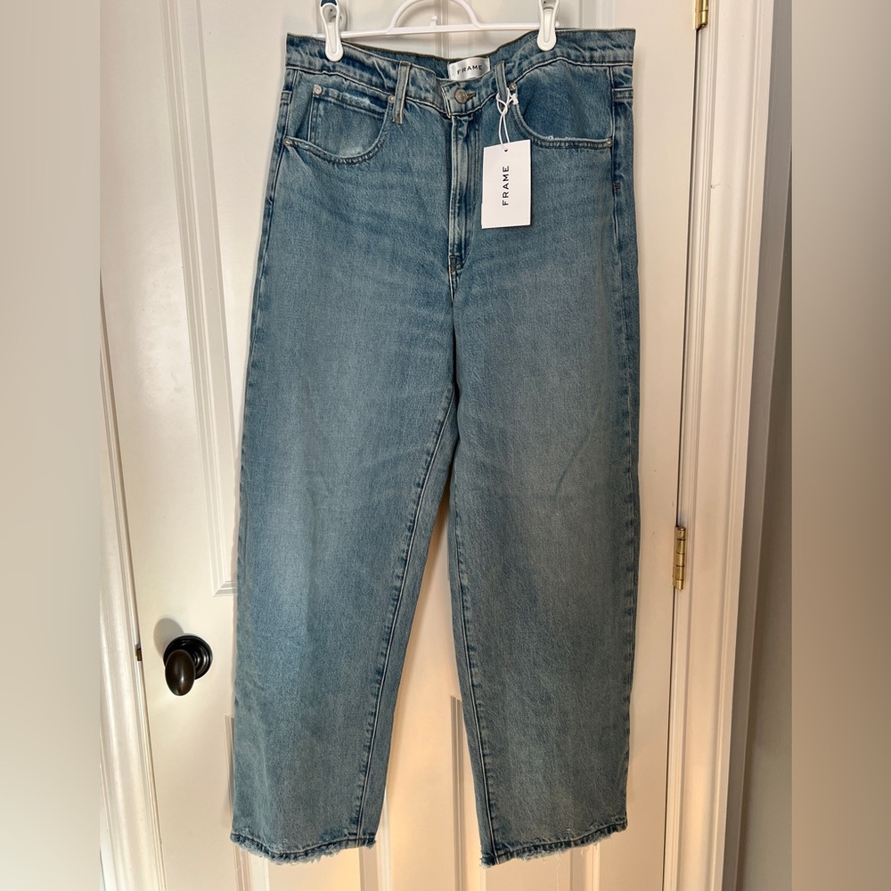 NWT Frame Denim Women's Low Sling Barrel Jeans